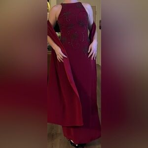 Oleg Cassini Black Tie 2pc Evening Gown Vintage Deadstock